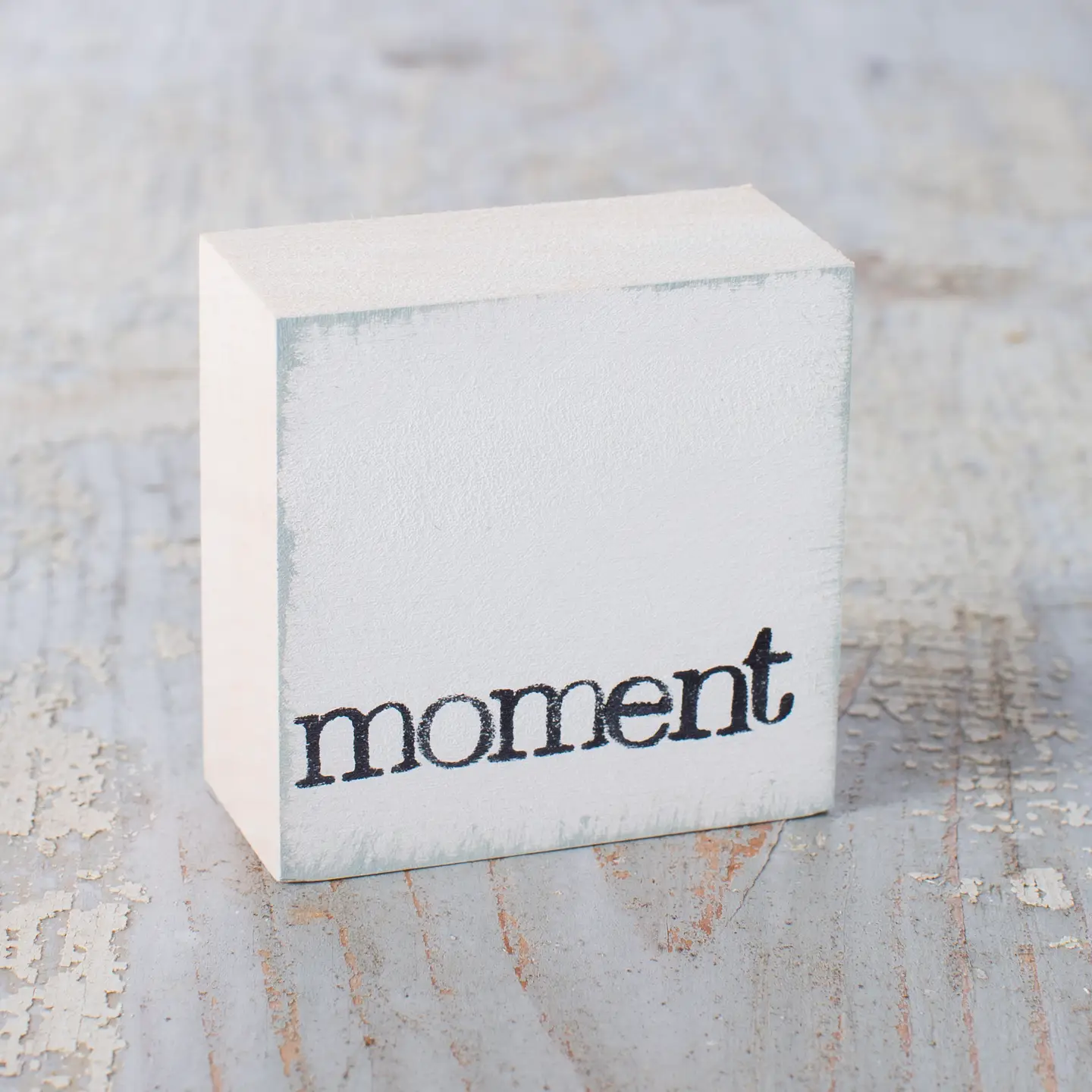 Textplatte "moment" weiß von iopla , 6 x 6 cm