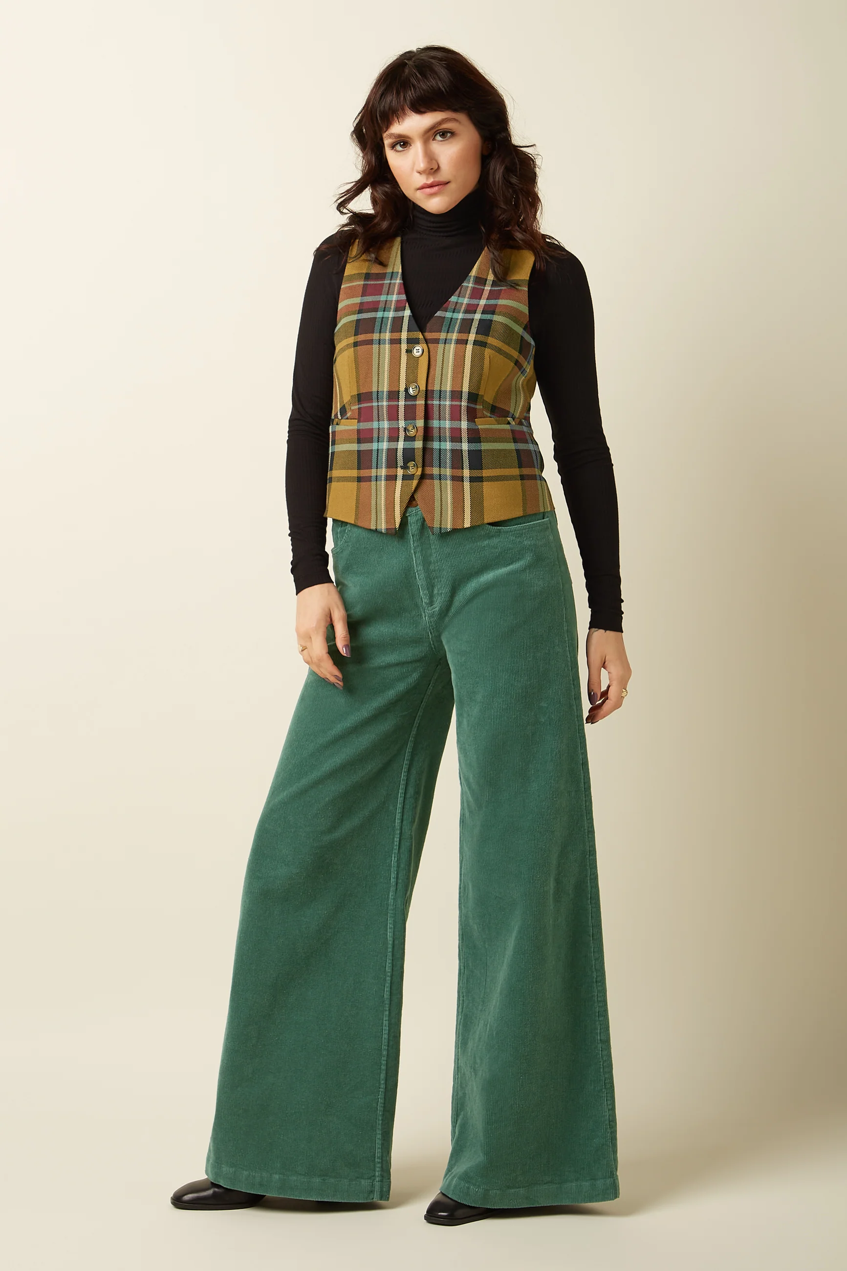 % King Louie Cord Hose Peppa Pants Corduroy, Farbe Matcha Green 