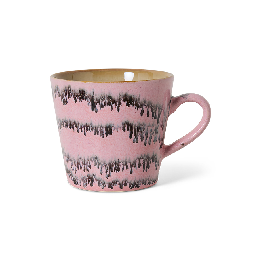 HKliving 70's Cappuccino-Becher, BUBBLE, Siebziger Jahre Geschirr, Keramik, Tasse