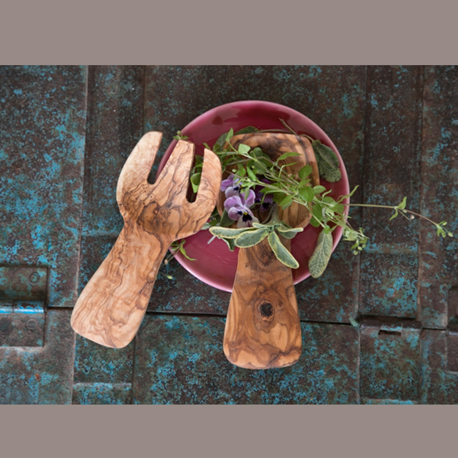 Olivenholz Salatbesteck „Provence“, 18cm
