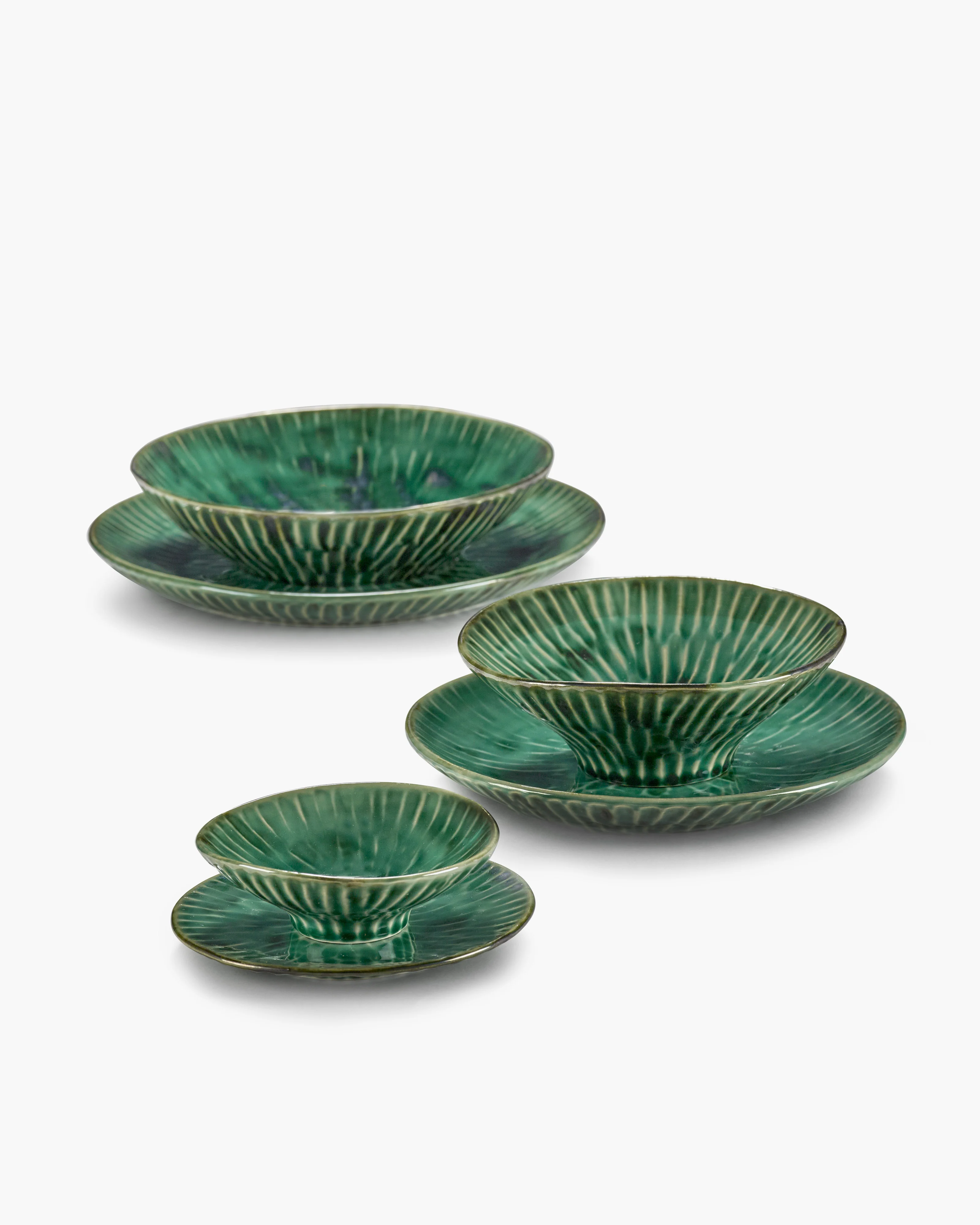  Verde Lanza Vorspeisenteller  grün von Pascale Naessens, D. ca. 23,7 cm   