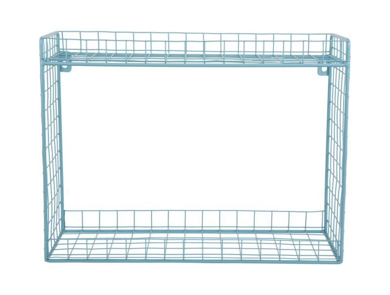 Wall Rack Reja Double Layer,  Turquoise blue, ca.30 x 15 cm  