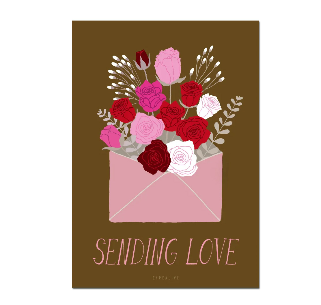 Typealive Postkarte " Sending Love"