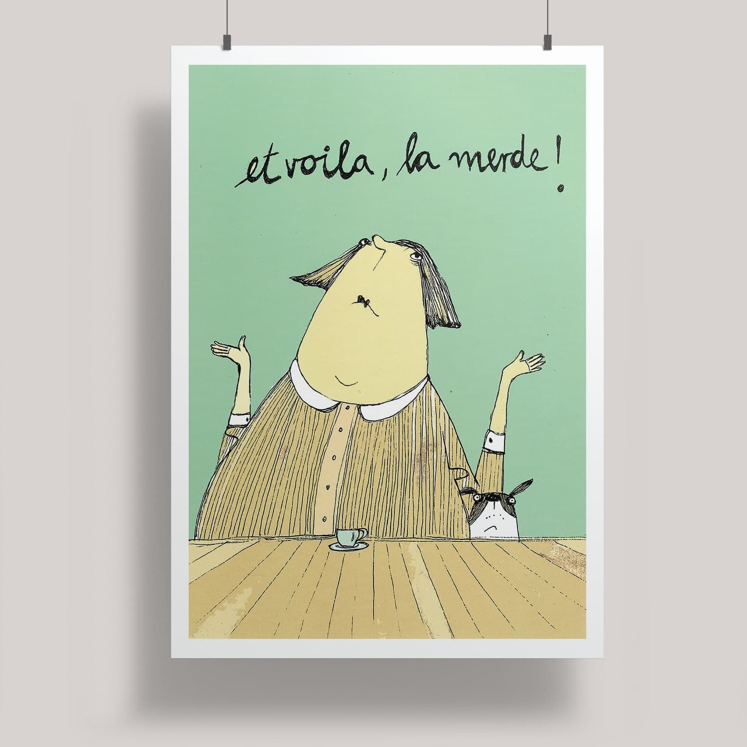Artprint A3 kittiekatstudio "la merde" von kittiekatstudio  