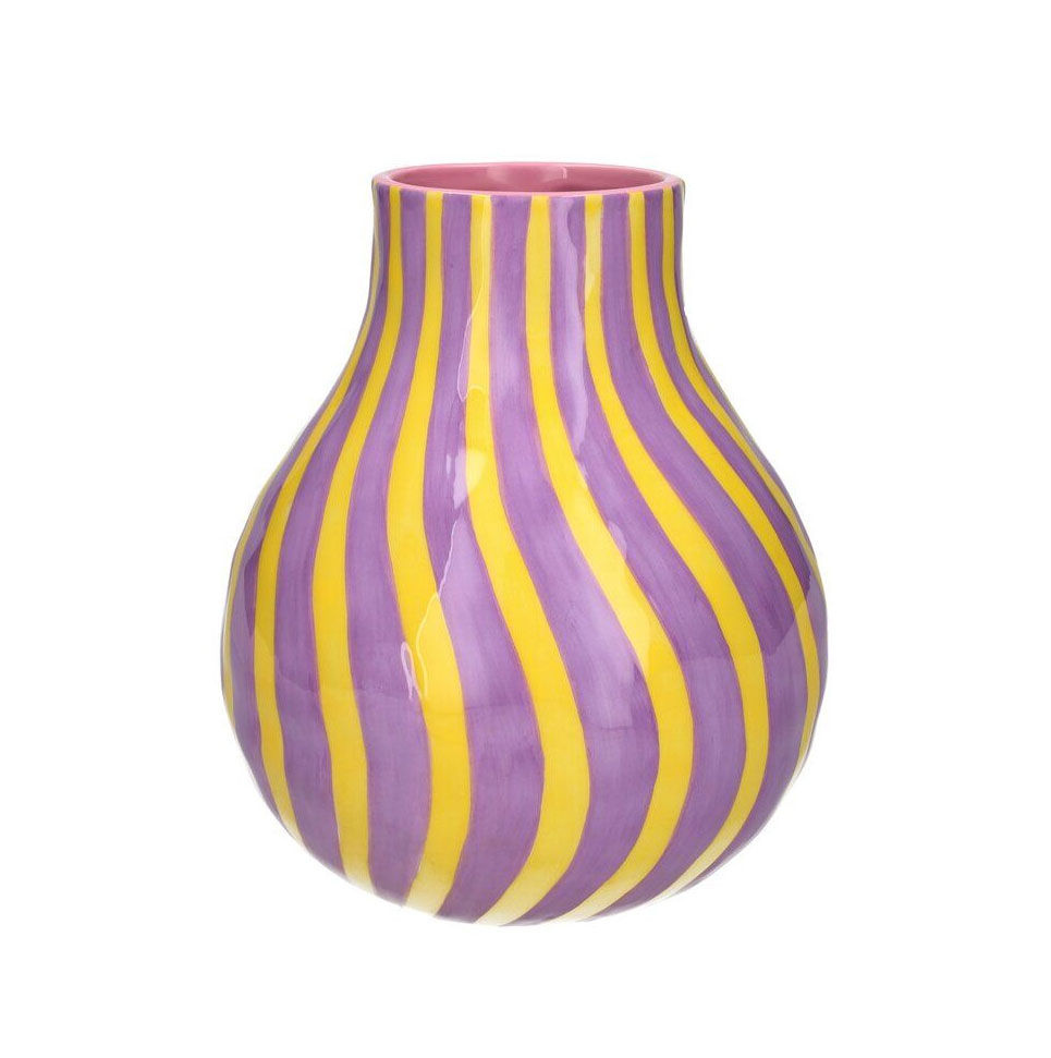Artisan, Vase, lila/gelb, Höhe ca. 19,6 cm