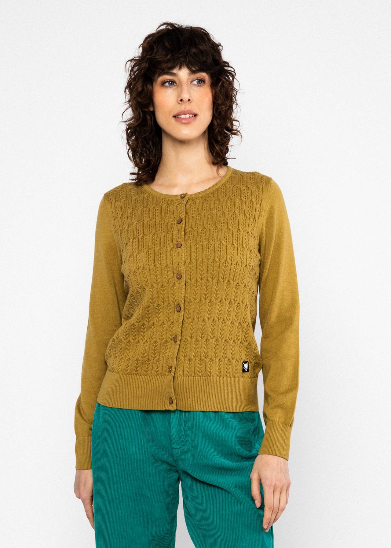 Blutsgeschwister Cardigan Save the Brave, folklore light yellow