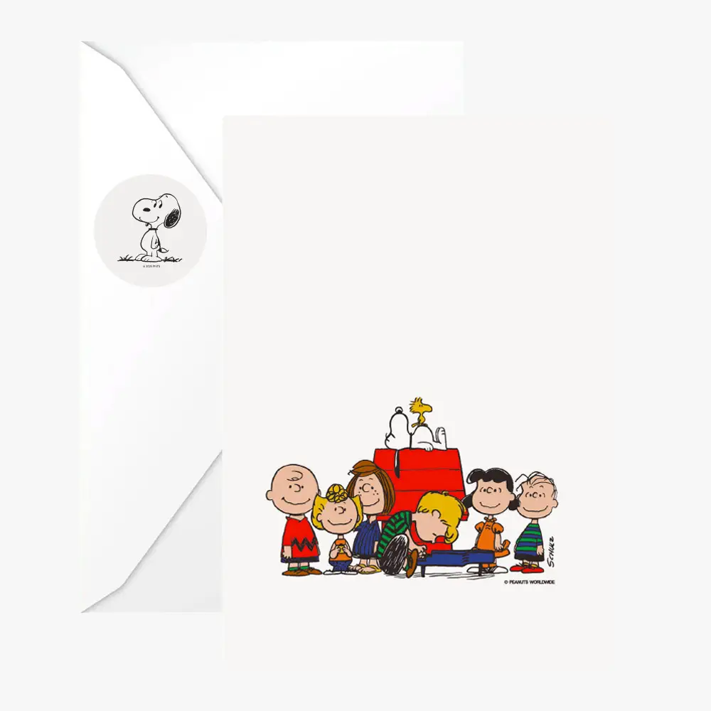 The Peanuts Doppelkarte Snoopy & Die Peanuts + Umschlag + Aufkleber von The Peanuts 