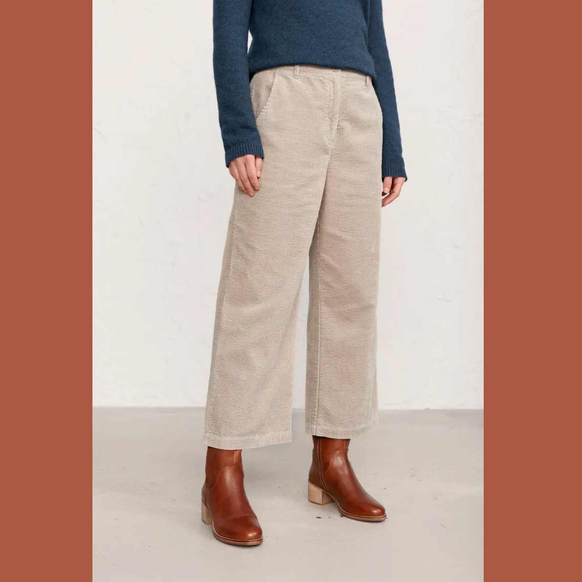 SEASALT Hose  Asphodel Trousers, Farbe Birch, Creme, Cord 