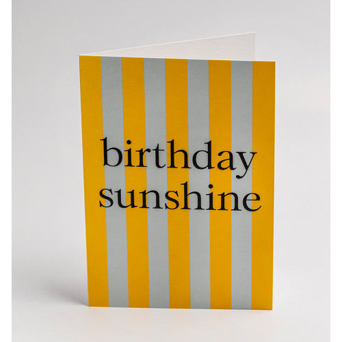 Doppelkarte "Birthday Sunshine"  Parasol, Streifen , Geburtstag