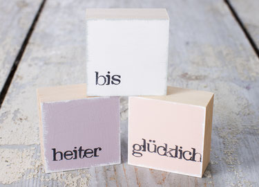 Textplatte "fertig" grau von iopla , 6 x 6 cm 