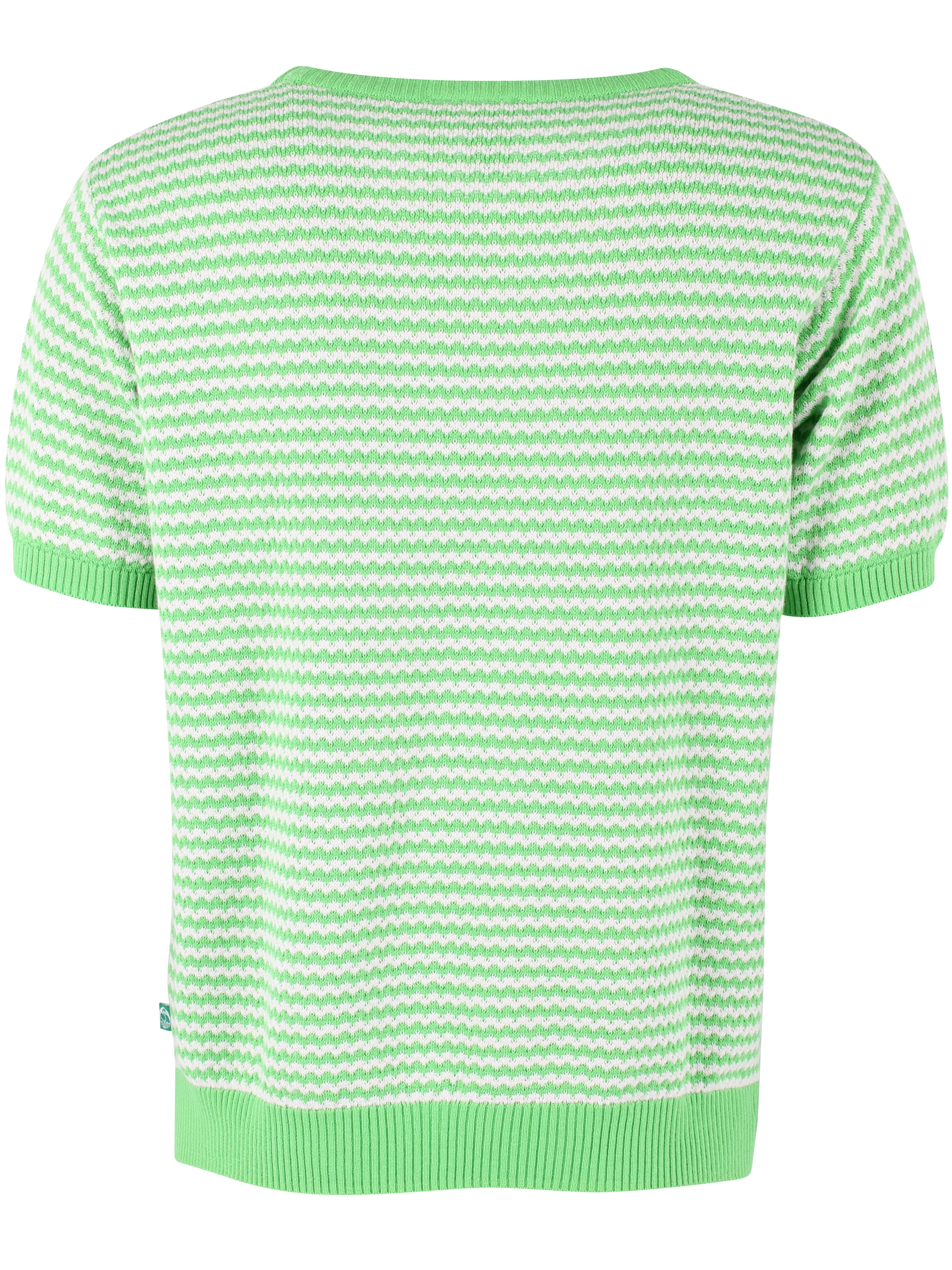 Danefae Danesilver Pearl Knit Sweater Tee Bright Green/Chalk, Strick-T-Shirt