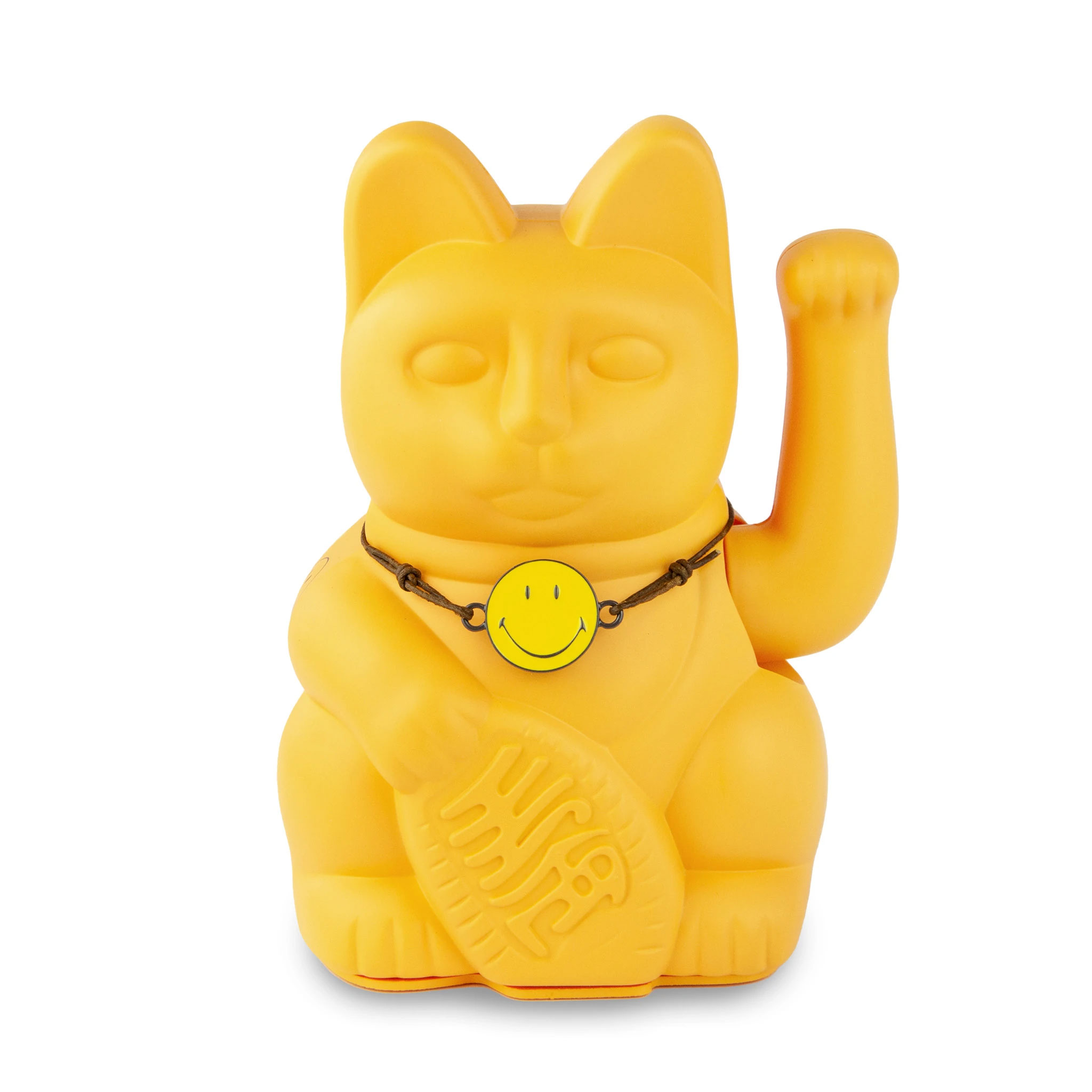 Lucky Cat / Winkekatze/ Glückskatze  SMILEY® Lucky Charm Cat |Gelb