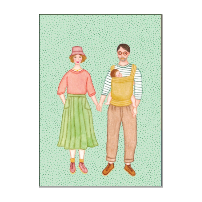 Postkarte Family von ask a duck  