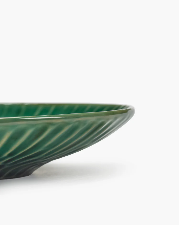 Verde Lanza Teller tief / TIEFE SERVIERPLATTE grün von Pascale Naessens, D. ca. 26 cm   