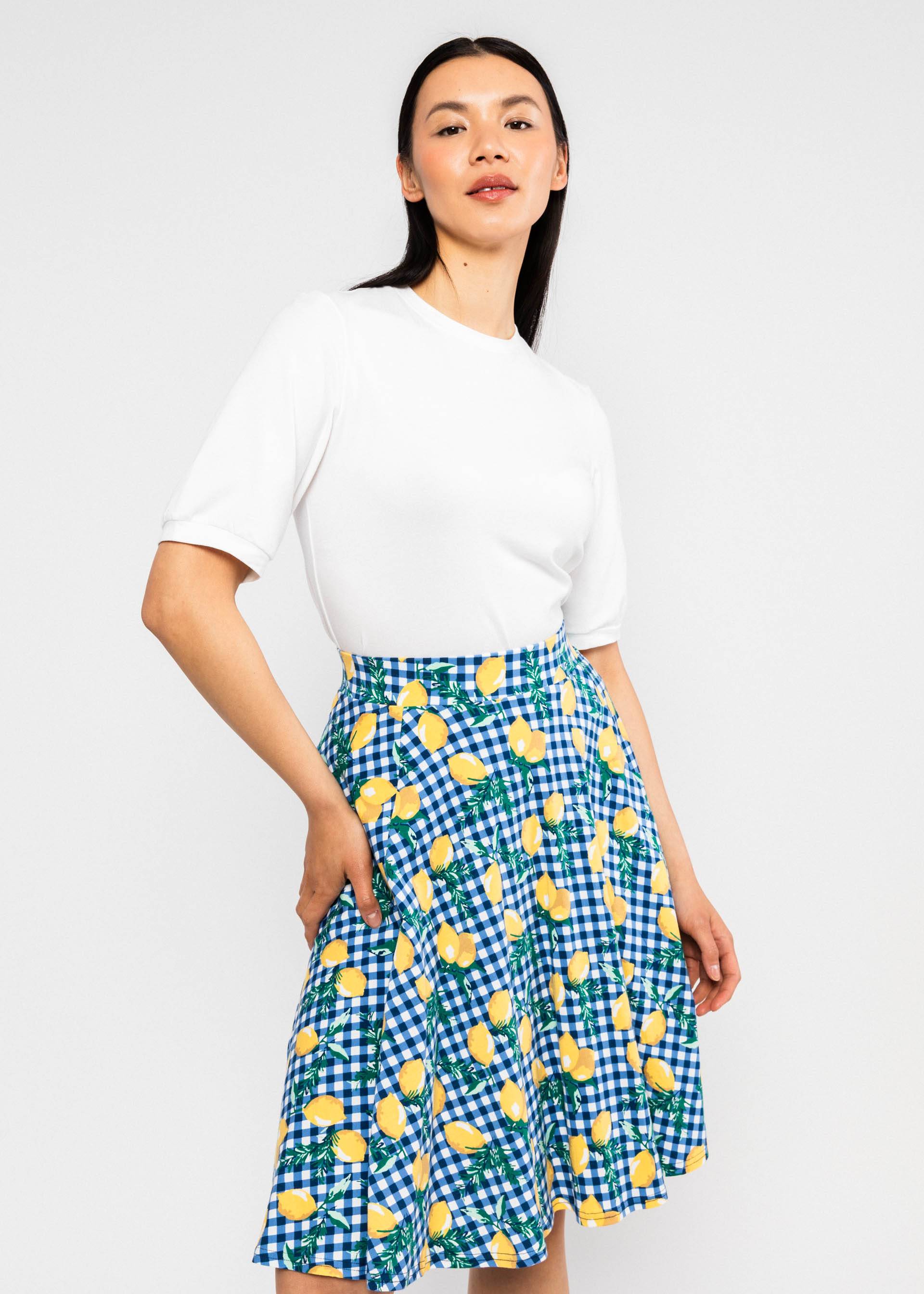 Blutsgeschwister Tellerrock Fullmoon Circle - rosemarine, Zitronen