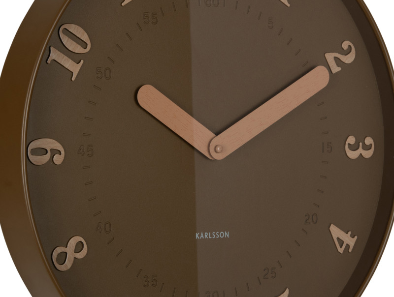 Wanduhr AMENA, Mocha brown, D. 40 cm