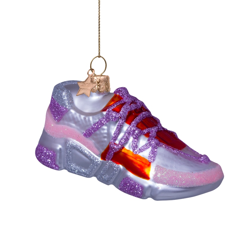 Weihnachtskugel Sneaker rosa/orange, Schuh, ca. 6 cm von Vondel