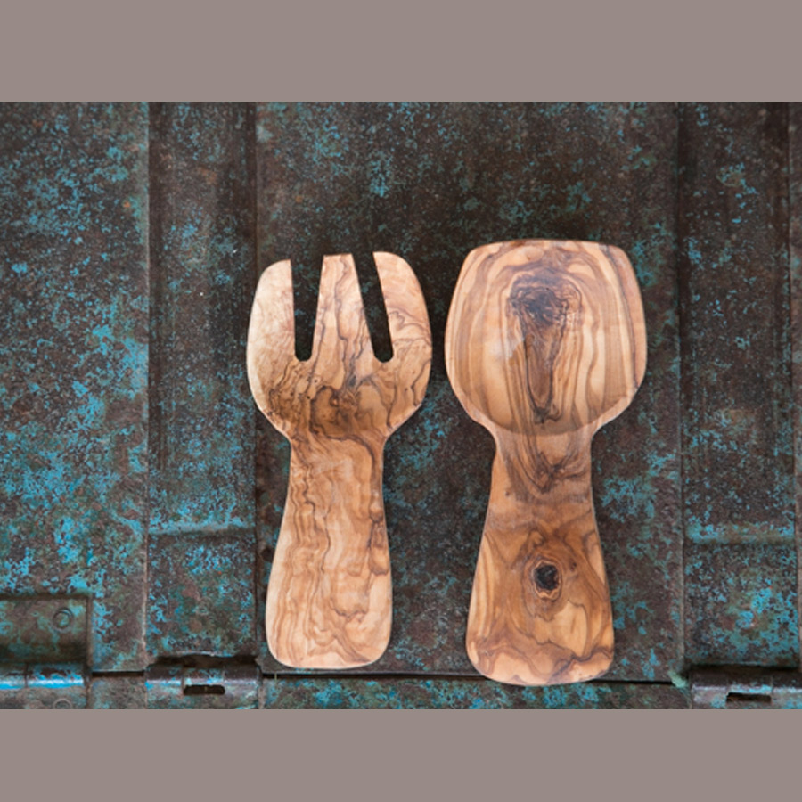 Olivenholz Salatbesteck „Provence“, 18cm