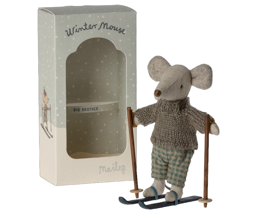 Maileg Wintermaus mit Ski, Big brother