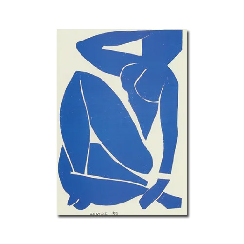 Postkarte  "Blauer Akt III/ Nu bleu III, 1952" von Henri Matisse, Kunst 