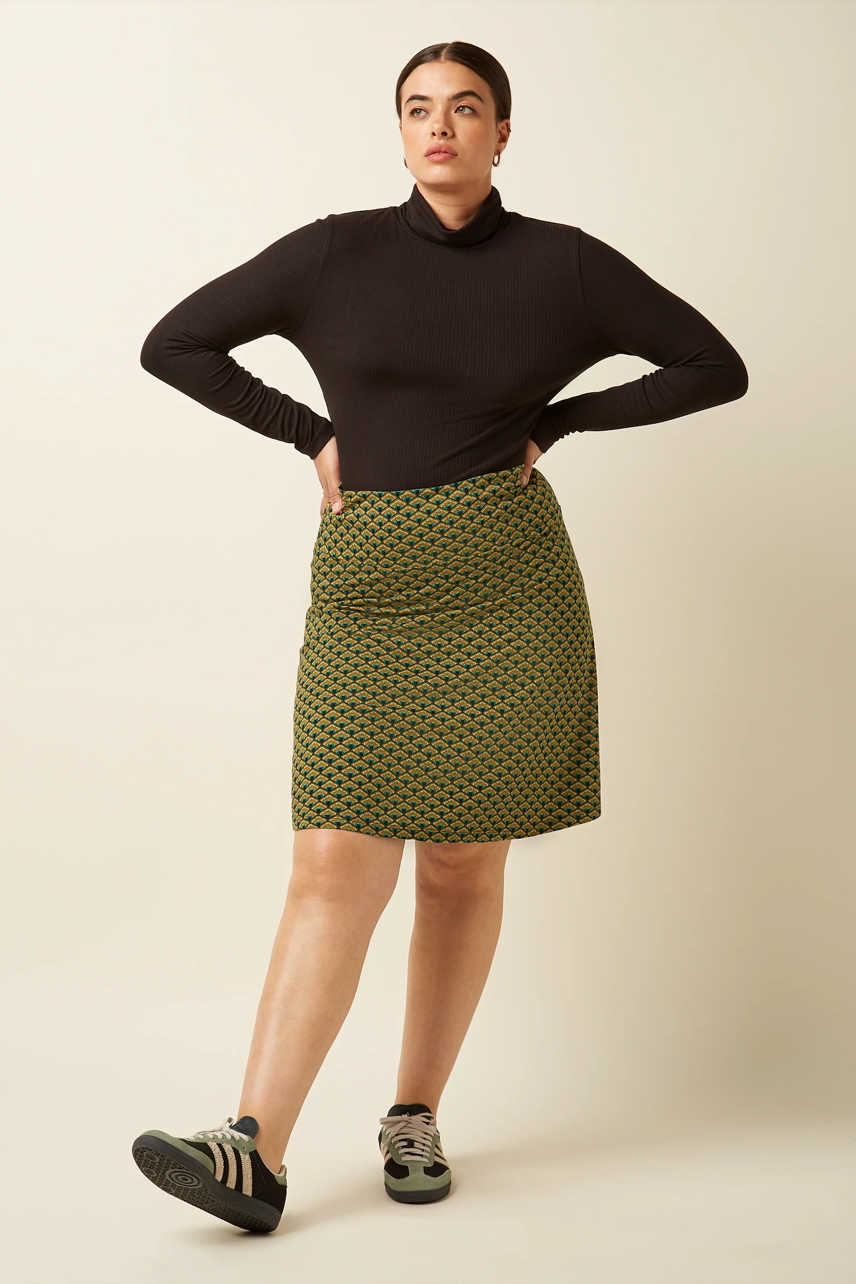 King Louie Border Skirt Frio, Rock, Farbe Spruced Green - Frio