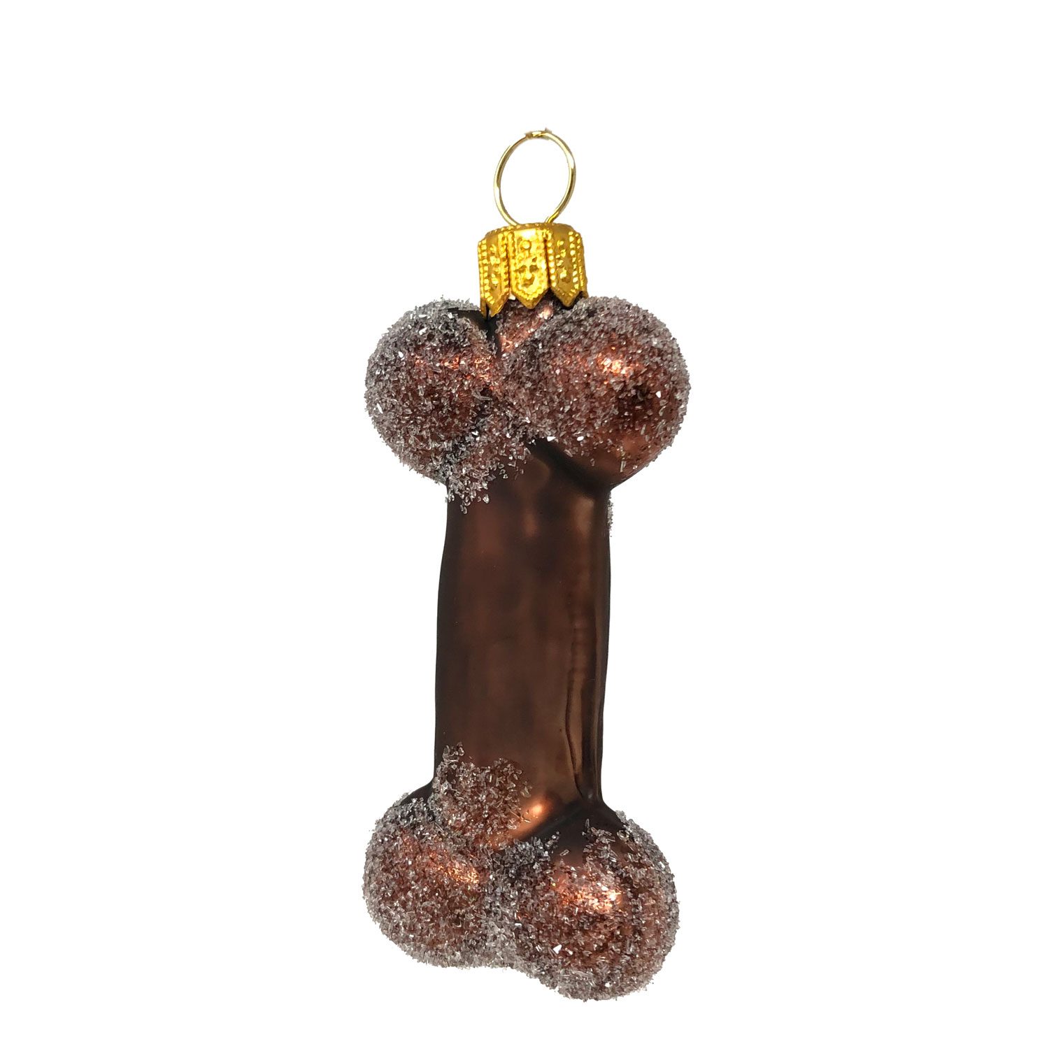 Weihnachtsanhänger Hundeknochen Knochen braun, ca. 7 x 3,5 cm