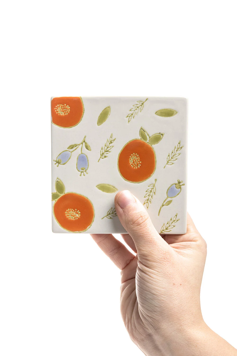 VINTAGE GARDEN Untersetzer orange, ca. 10 cm