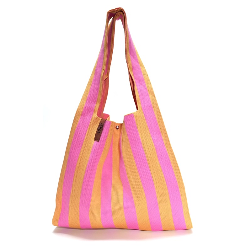 LOT83 Shopper Lois 87, Streifen Pink-Aprikot, ca.  45 x 35 cm