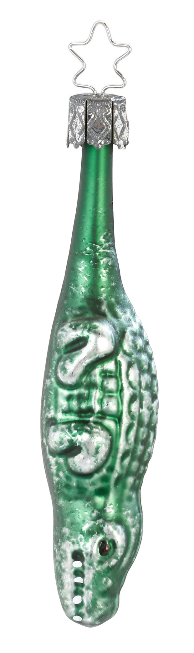 1-245-17 Christbaumkugel Nostalgie Krokodil (Inge Glas)