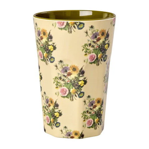 Rice Melamin Becher groß- Retro Bouquet Print , 400 ml