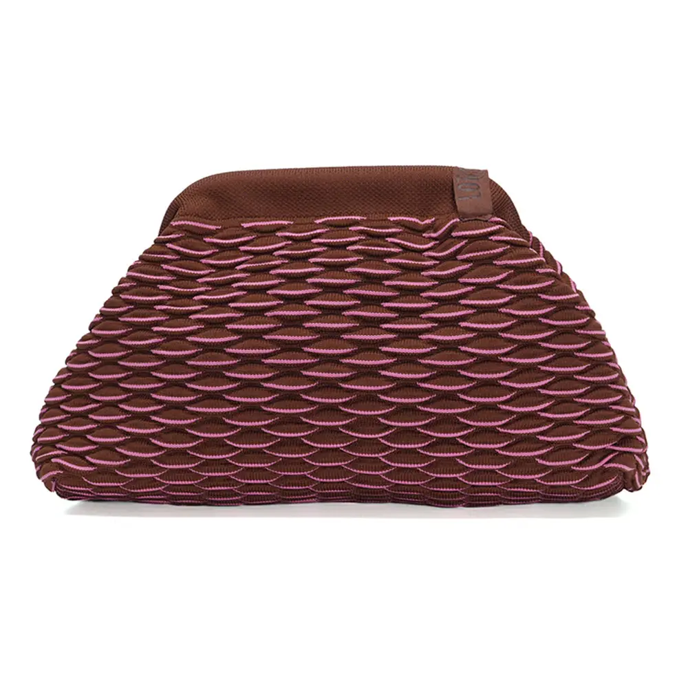 LOT83 Tasche Emma 94, Waben Braun-Rosa,  ca.  20 x 27 cm