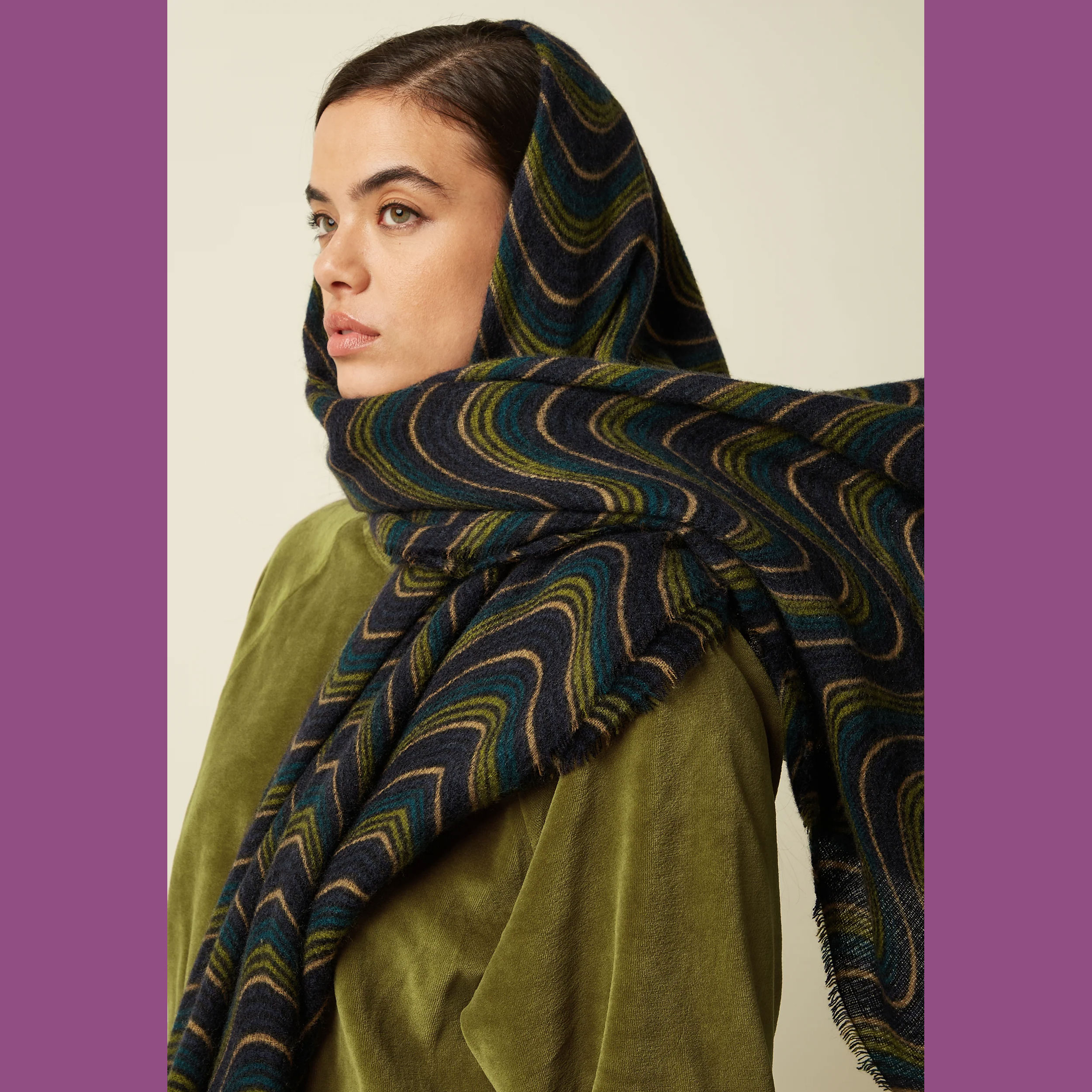King Louie Schal Jefferson Scarf, Farbe Evening Blue