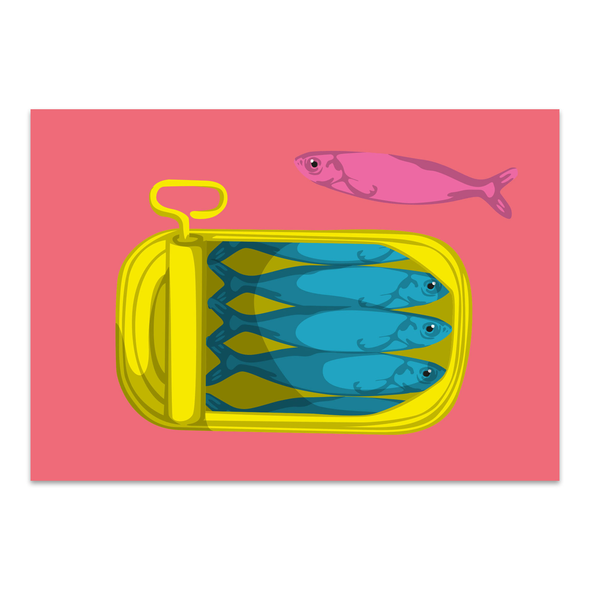 Postkarte Sardinen, Neon von  luminous
