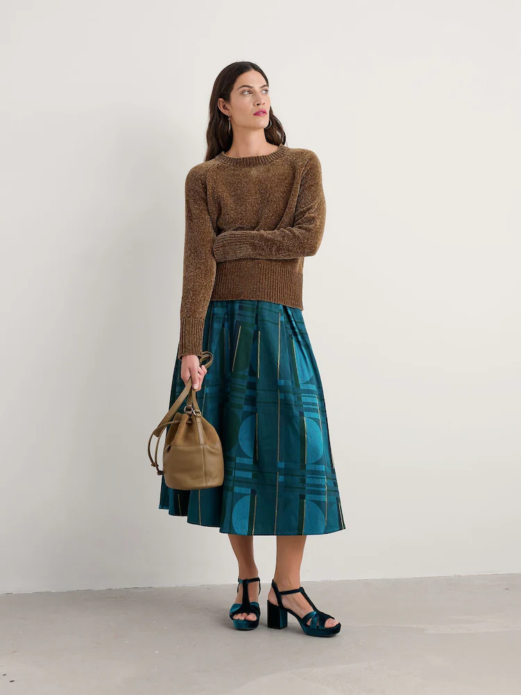 SEASALT CORNWALL Interweaving Skirt-Picrous Jacquard