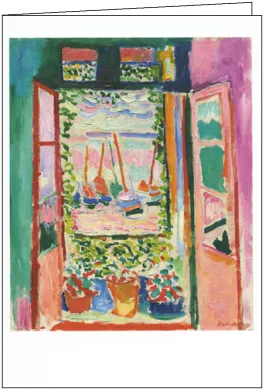 Doppelkarte  "Das offene Fenster, Collioure, 1905" von Henri Matisse