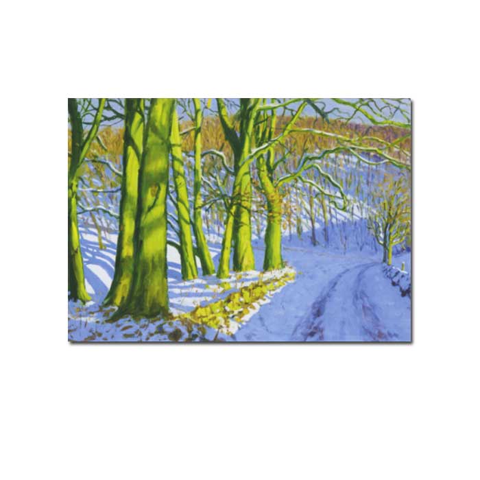 Postkarte Andrew  Macara " Grüne Bäume im Winter, 2015 "    Kunst