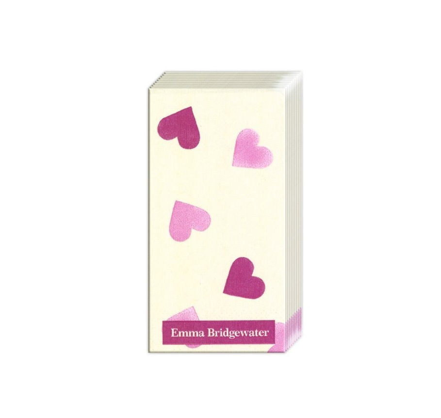 Papiertaschentücher PINK HEARTS, Emma Bridgewater, 21 x 21 cm von IHR   