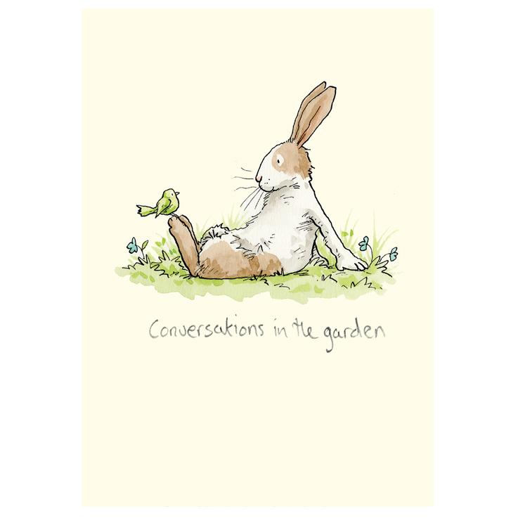 Two Bad Mice Doppelkarte "Conversations in the Garden " von Two Bad Mice, Hase & Vogel