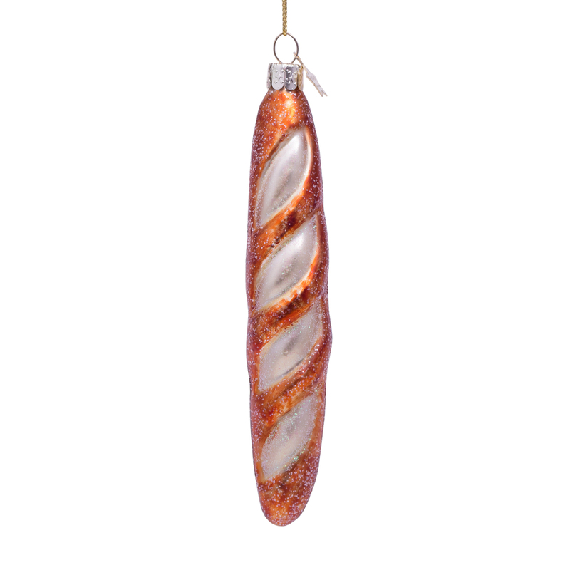  Weihnachtsanhänger französisches Baguette, Glas,  Höhe. ca. 15 cm  von Vondels 