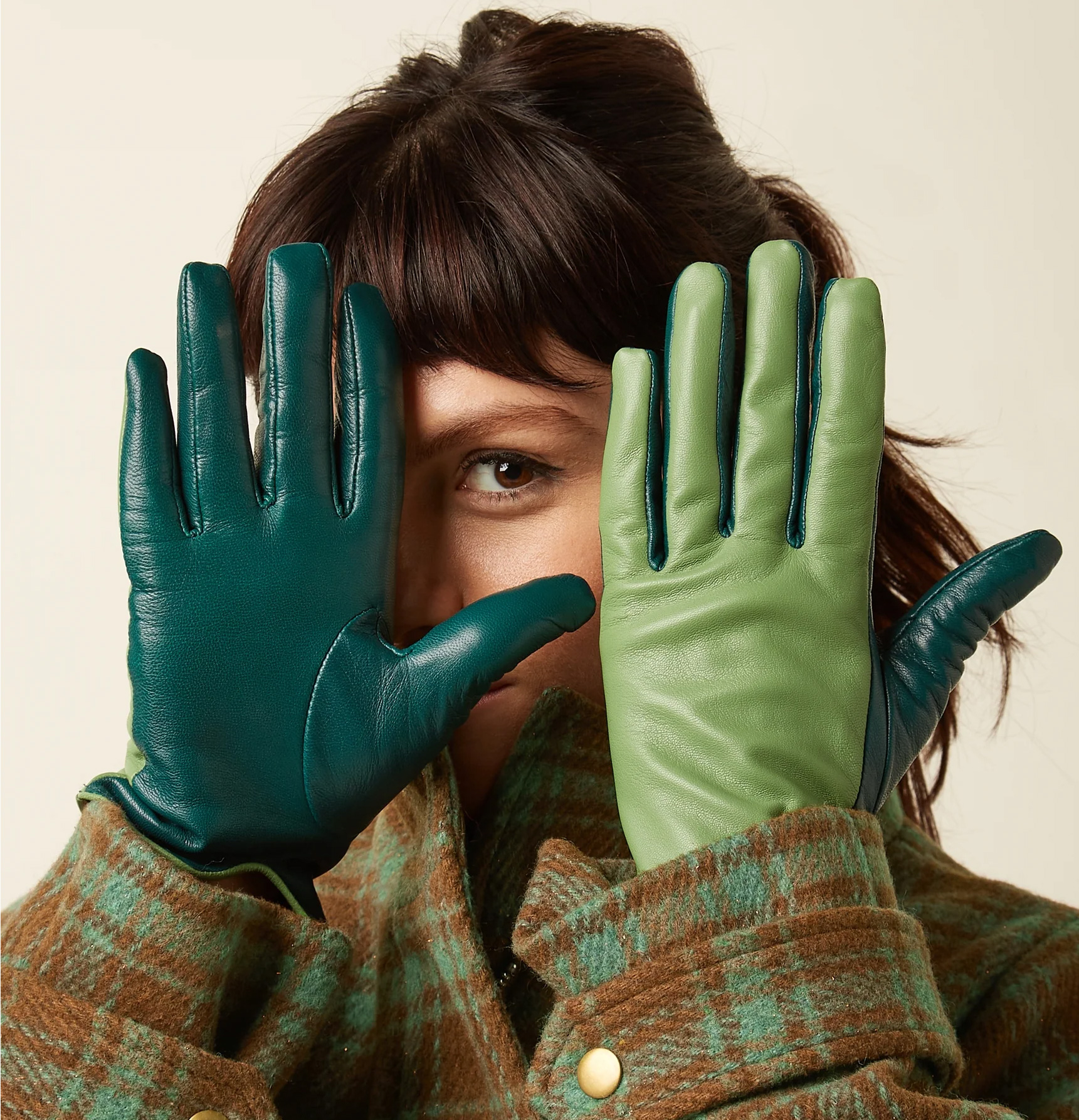% King Louie Handschuhe Leder, Leather Gloves, Farbe:  Pine Green - Gloves 