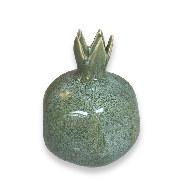 Granatapfel Vase mint, Keramik, Medium, ca. 10,5 x 13 cm