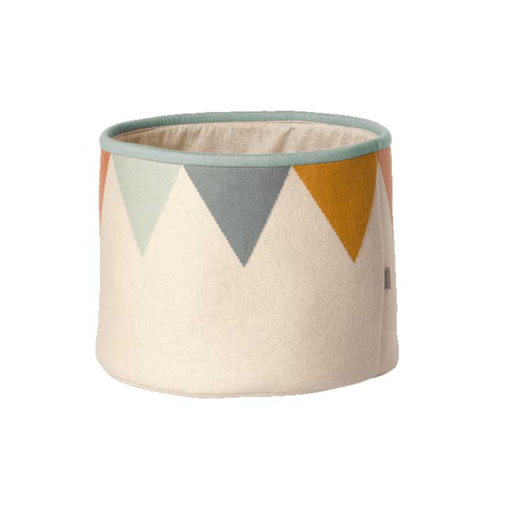 % Maileg Korb aus Stoff, groß, Hellblau, Höhe ca. 29 cm, D.ca. 30 cm, Ausstellungsstück