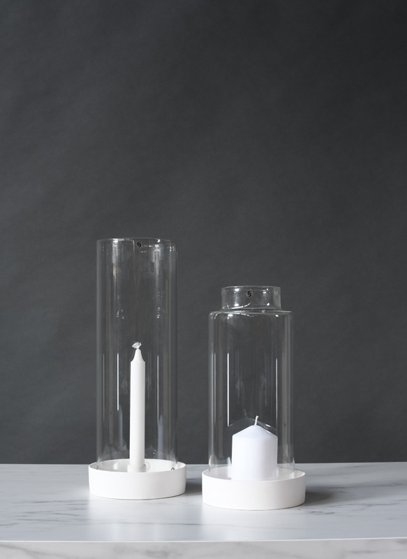 Storefactory STORM,Kerzenständer White lantern/candle stick bottom, D ca. 15 cm 