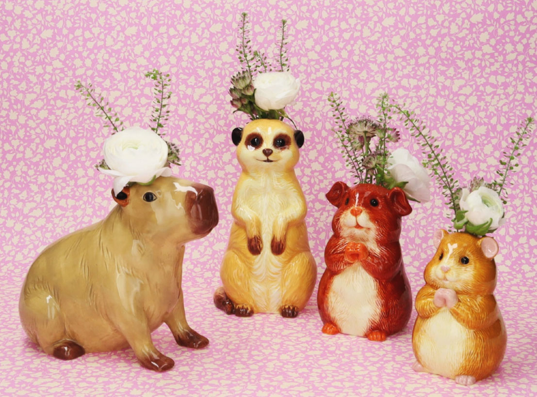 Mignon, Vase Hamster, beige , ca. 11 cm