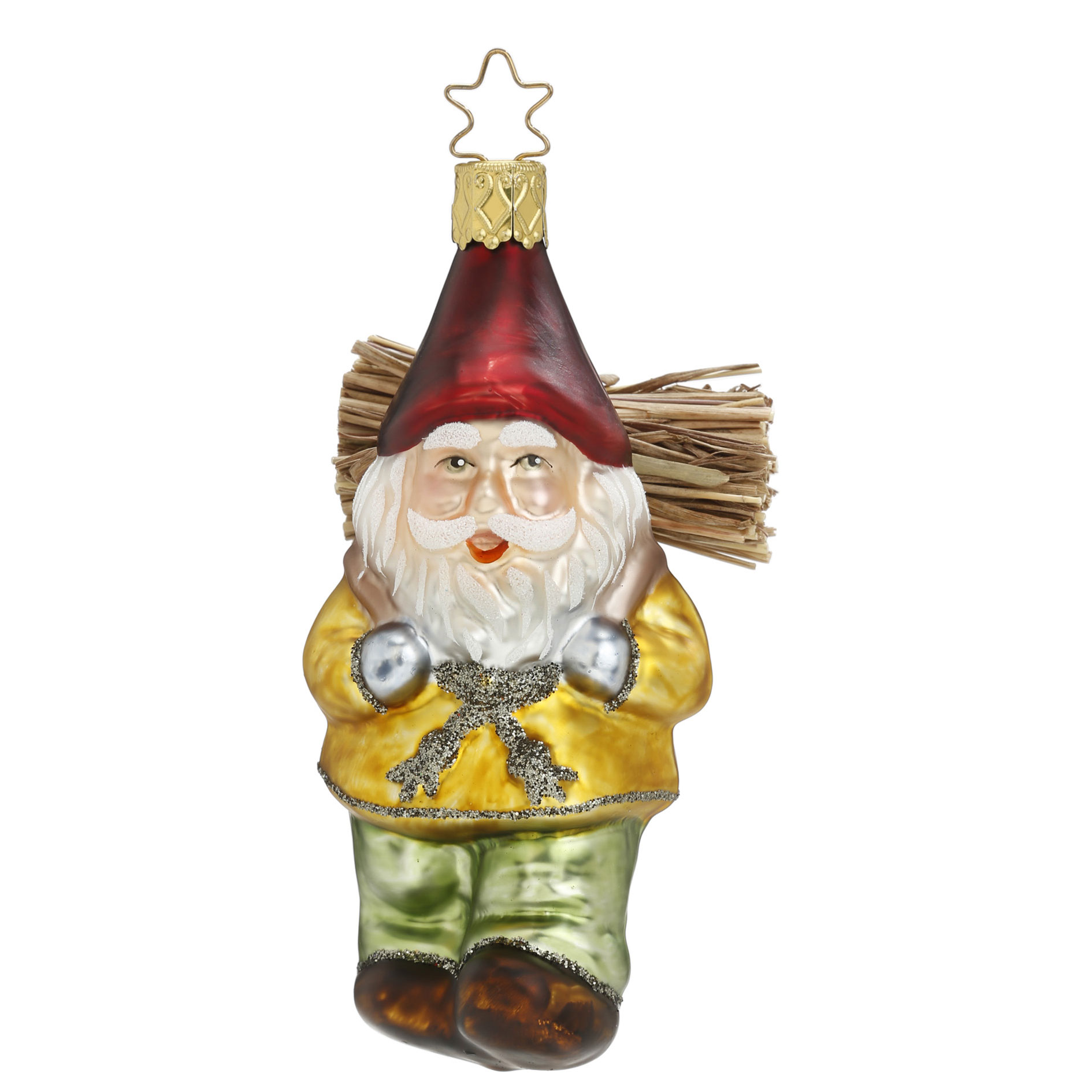 Inge Glas Christbaumkugel Fleißiger Zwerg, 11,5 cm