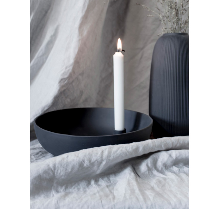 Storefactory LIDATORP Kerzenhalter, XL dark grey candlestick, D. ca. 26 cm Storefactory LIDATORP Kerzenhalter, XL dark grey candlestick, D. ca. 26 cm