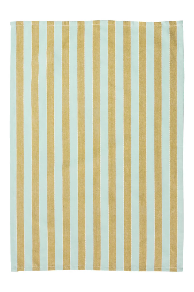 Geschirrtuch VIVID LINES, Streifen Grün,100 % GOTS-zertifizierter Biobaumwolle