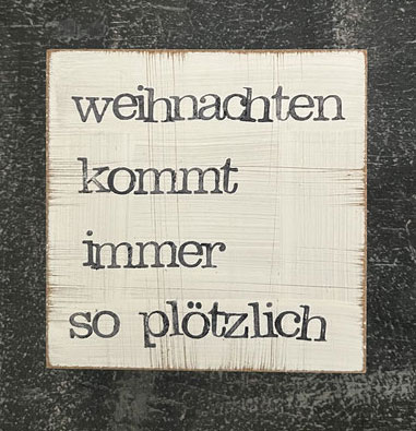 Textplatte "auf die Plätze" weiß von iopla , 10 x 10 cm  