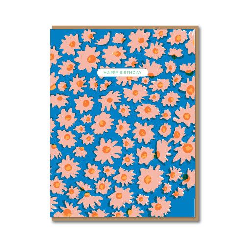 Doppelkarte "Happy Birthday"Daisy Patch , Geburtstag  von Egg Press