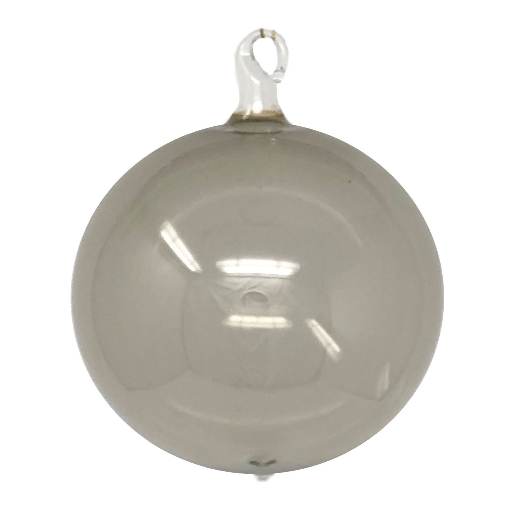 Weihnachtskugel Glasöse rauchsilber lack, D. ca. 12 cm von der Oberfränkische Glasmanufaktur, Weihnachtskugel